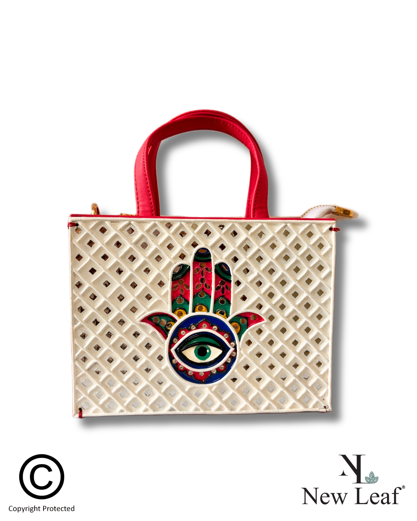 Hamsa Lippan Art Handcrafted Zipper Sling