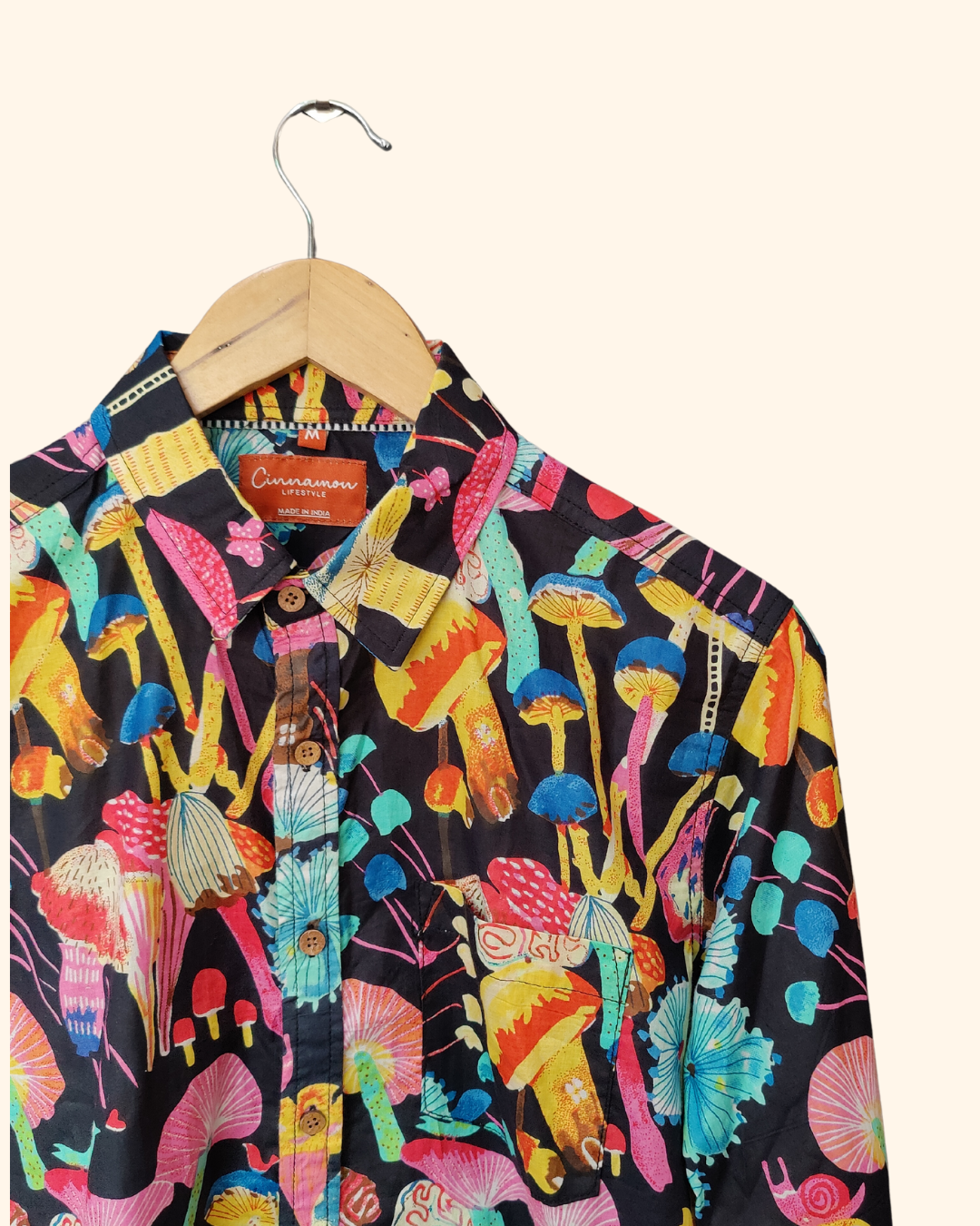 Black Mushroom Full Sleeves Unisex Shirt