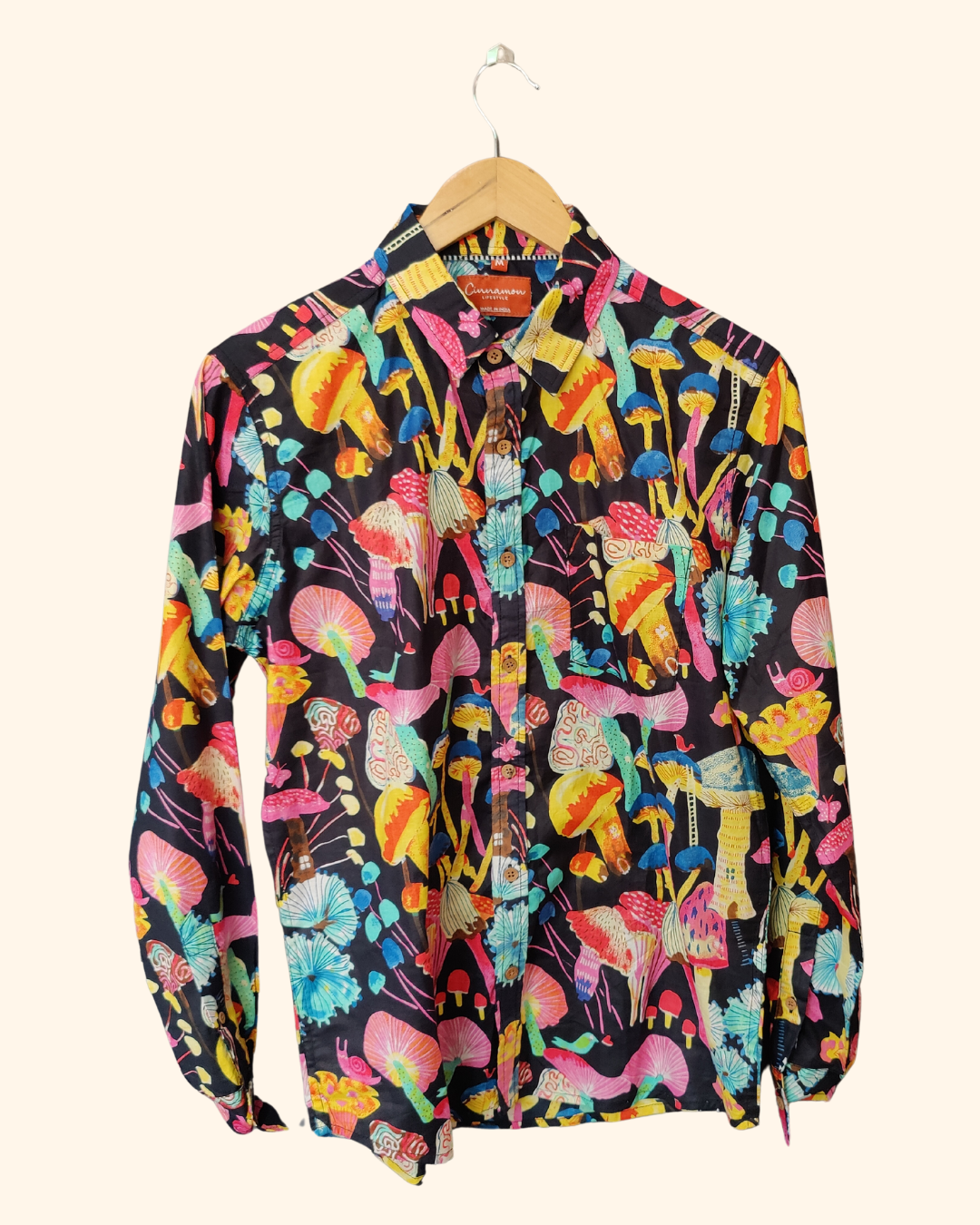 Black Mushroom Full Sleeves Unisex Shirt