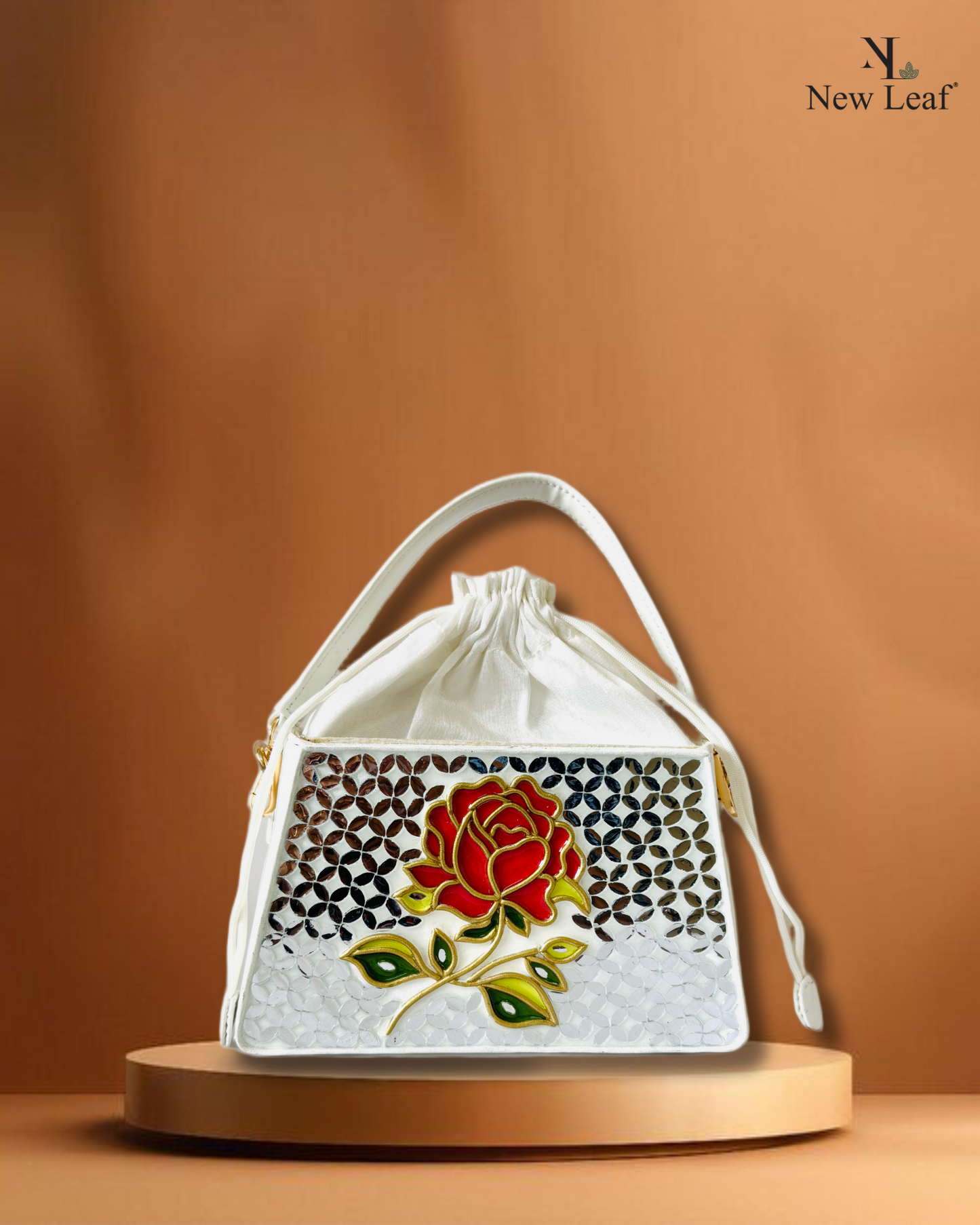 Rosé Grace – Trapezium Potli with Sling