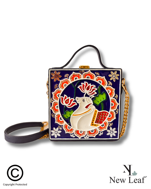 Pichwai Box Lippan Art Handcrafted Sling