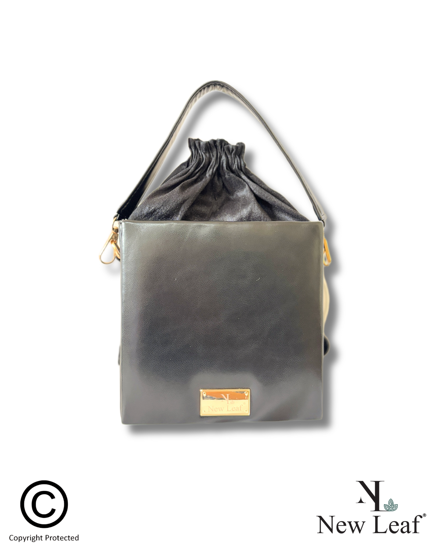 Gilded Mirage – Black Gold Lippan Handcrafted Potli