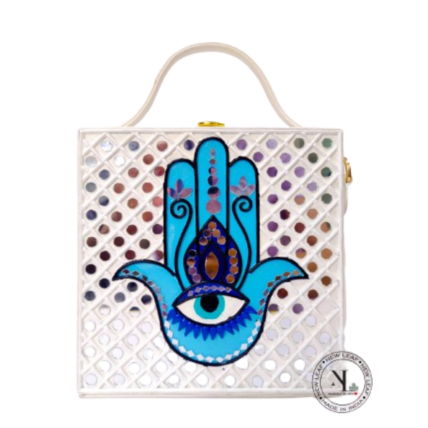 Hamsa Lippan Art Handcrafted Box Bag