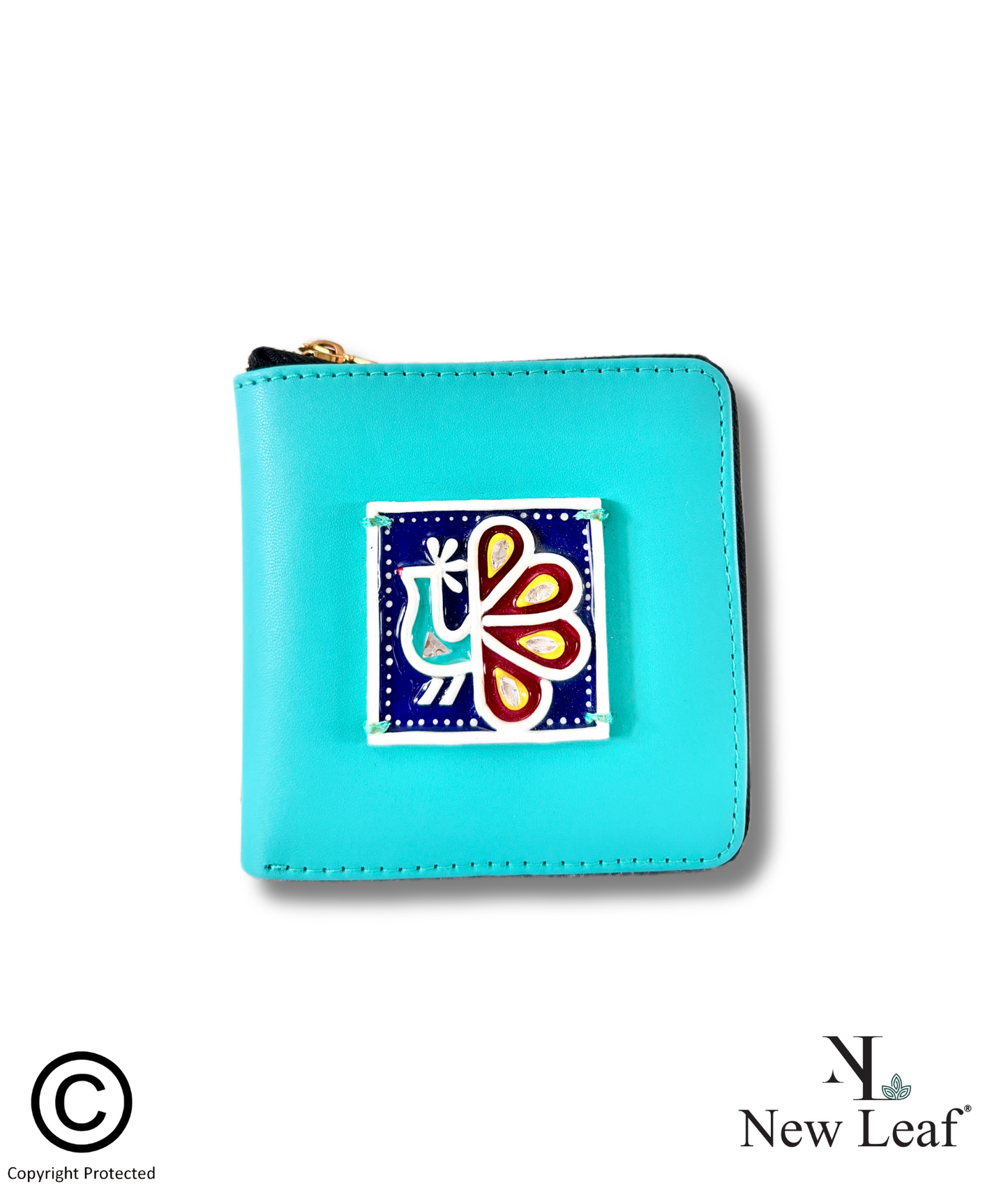 Peacock Lippan Art Mini Wallet