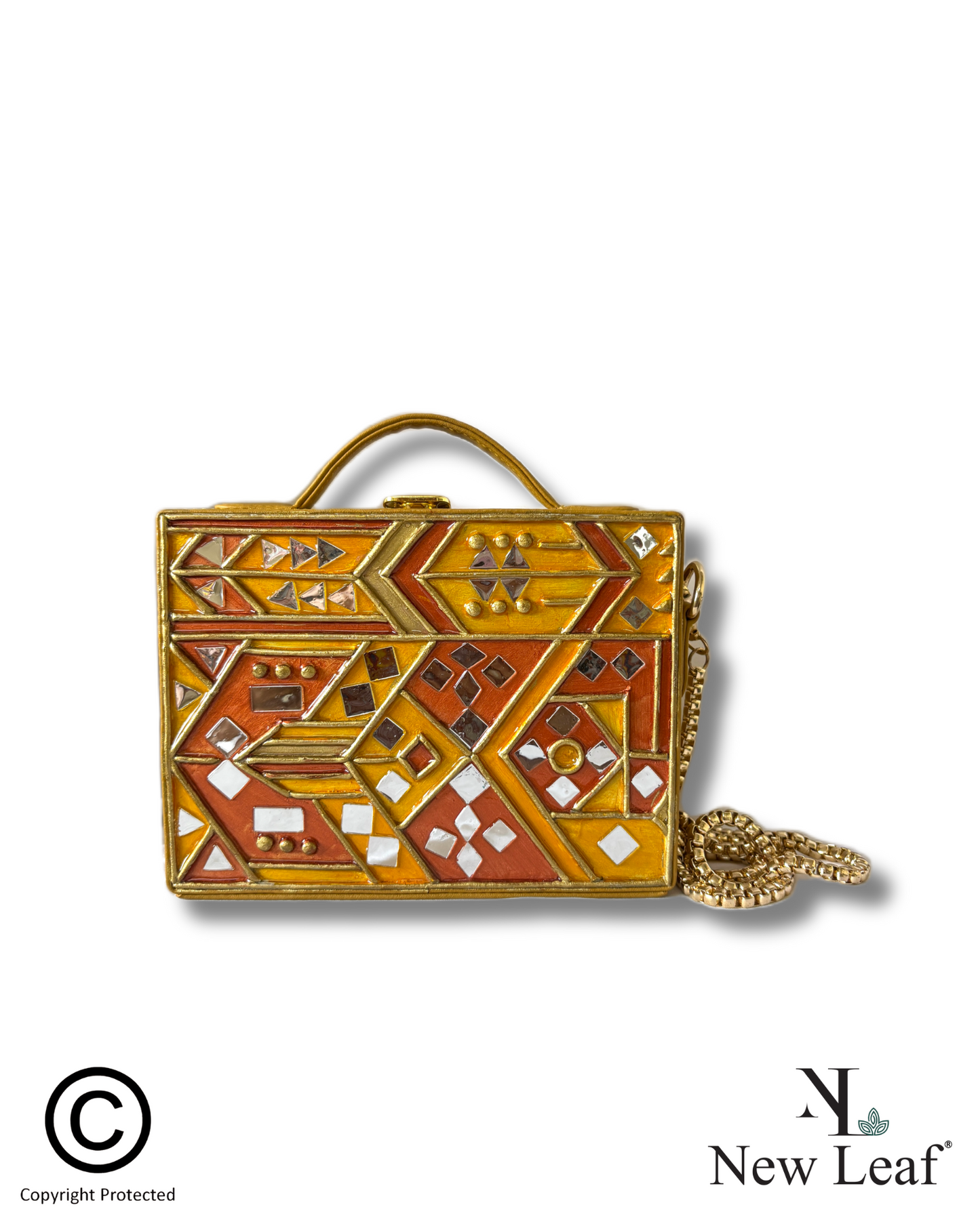 Party Lippan Art Box Sling Bag