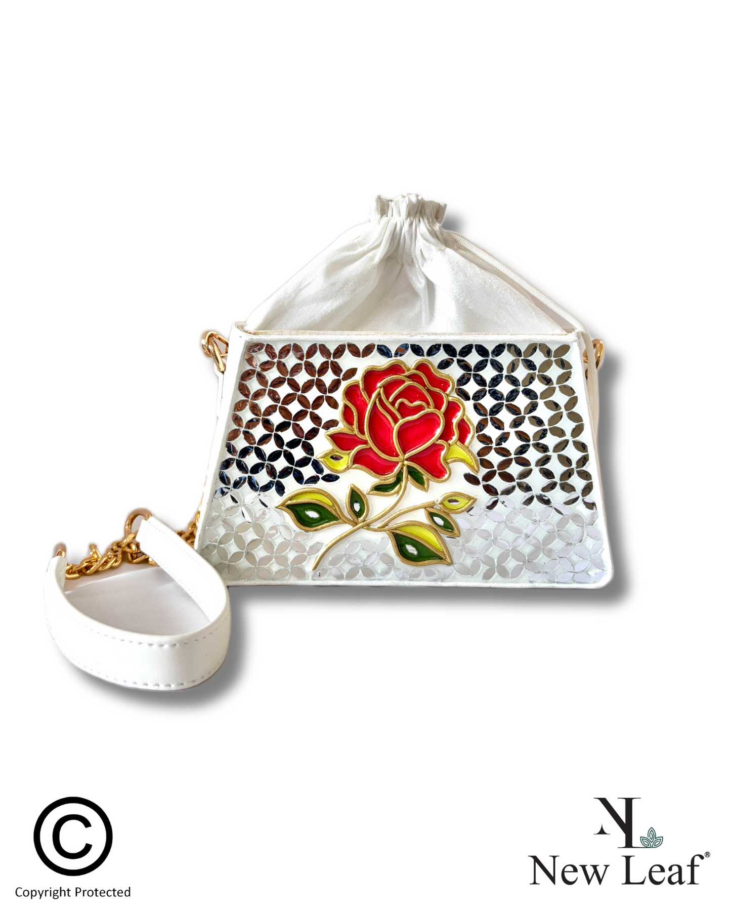 Rosé Grace – Trapezium Potli with Sling