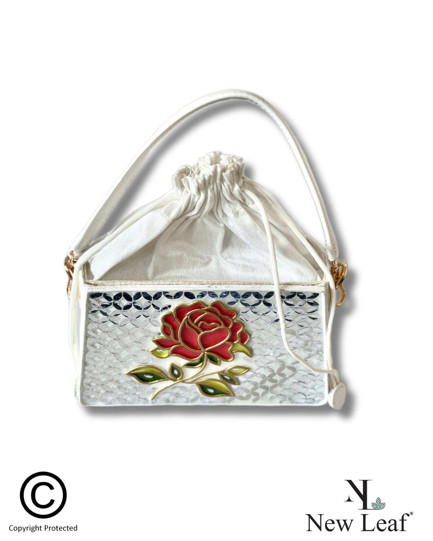 Rosé Grace – Trapezium Potli with Sling