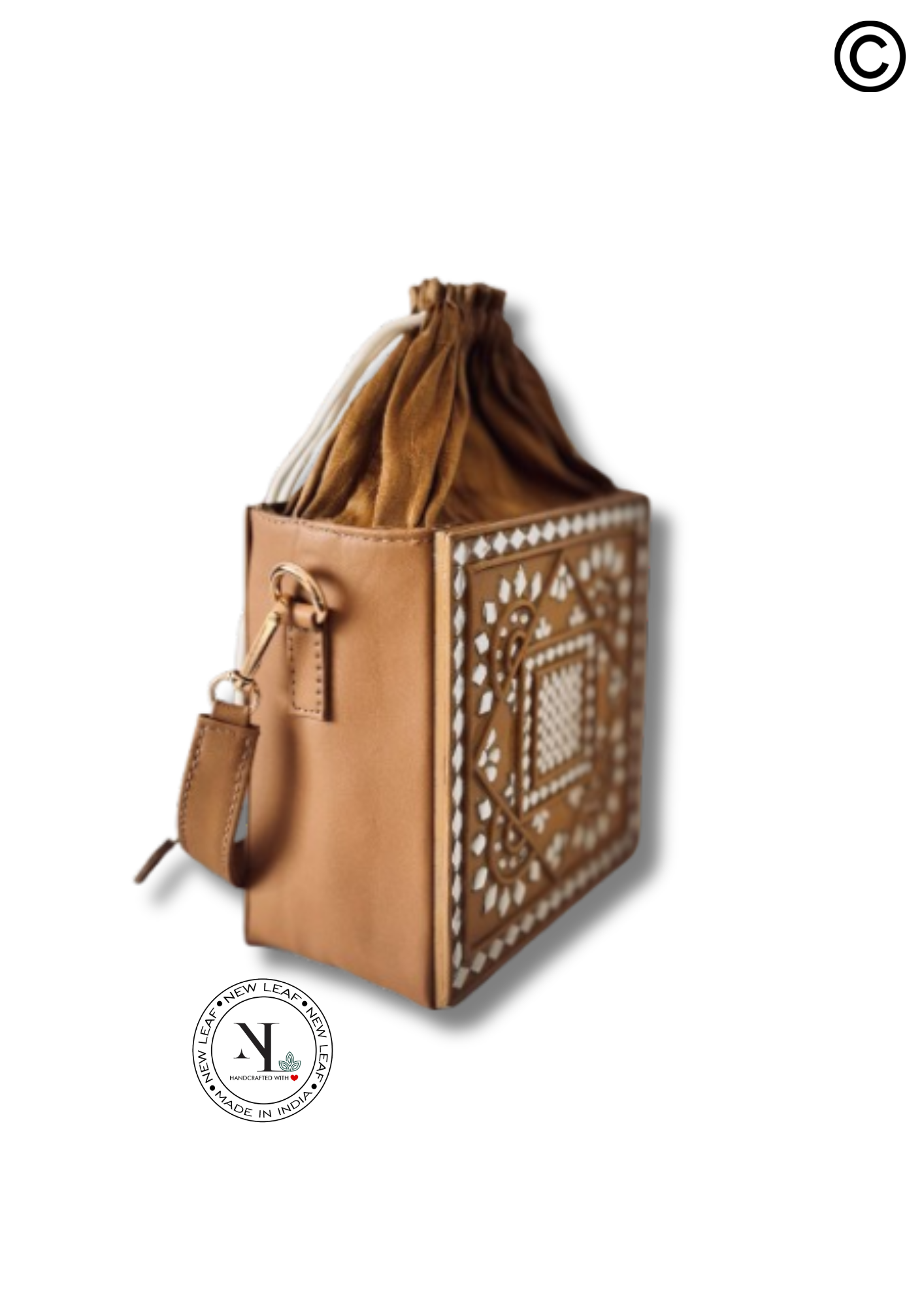 Mocha Mousse Lippan Art Potli Sling Bag