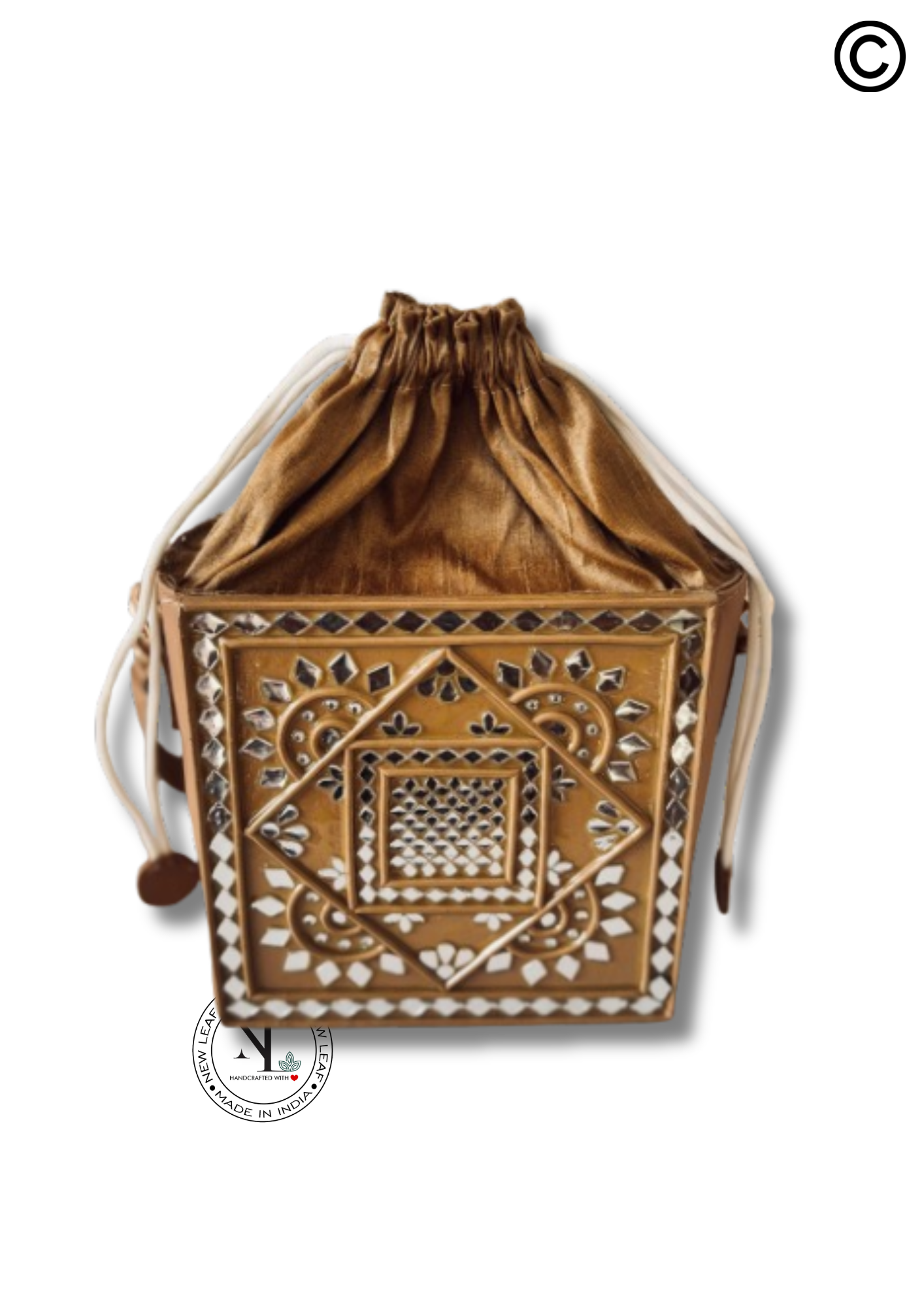 Mocha Mousse Lippan Art Potli Sling Bag