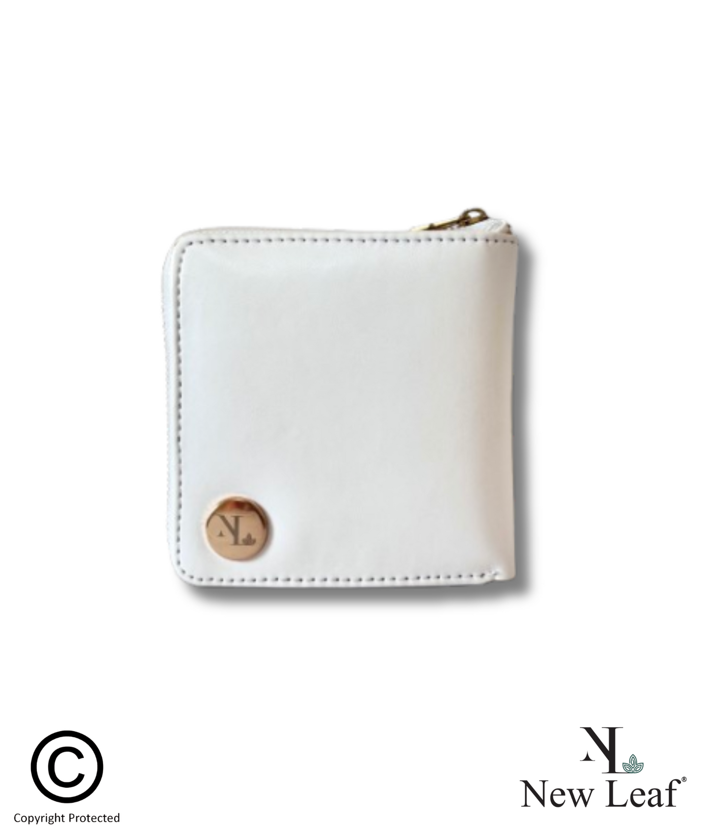 Heart Evil Eye White Lippan Art Mini Wallet