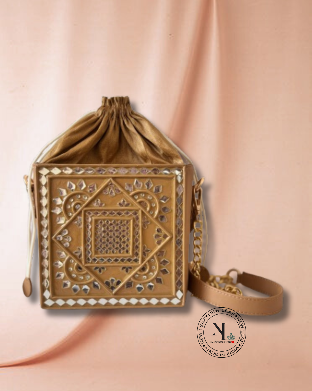 Mocha Mousse Medium Lippan Art Potli Sling Bag