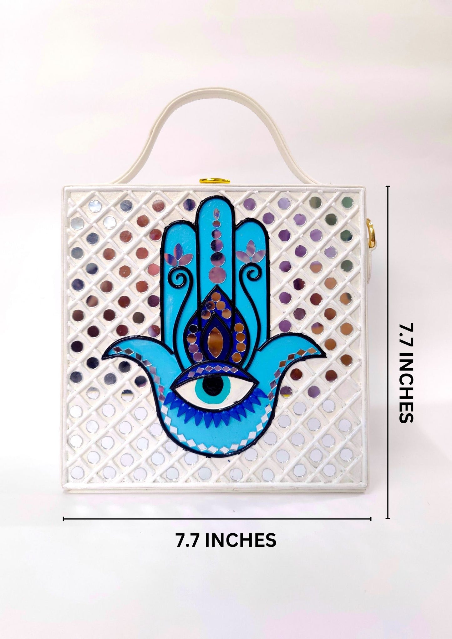 Hamsa Lippan Art Handcrafted Box Bag