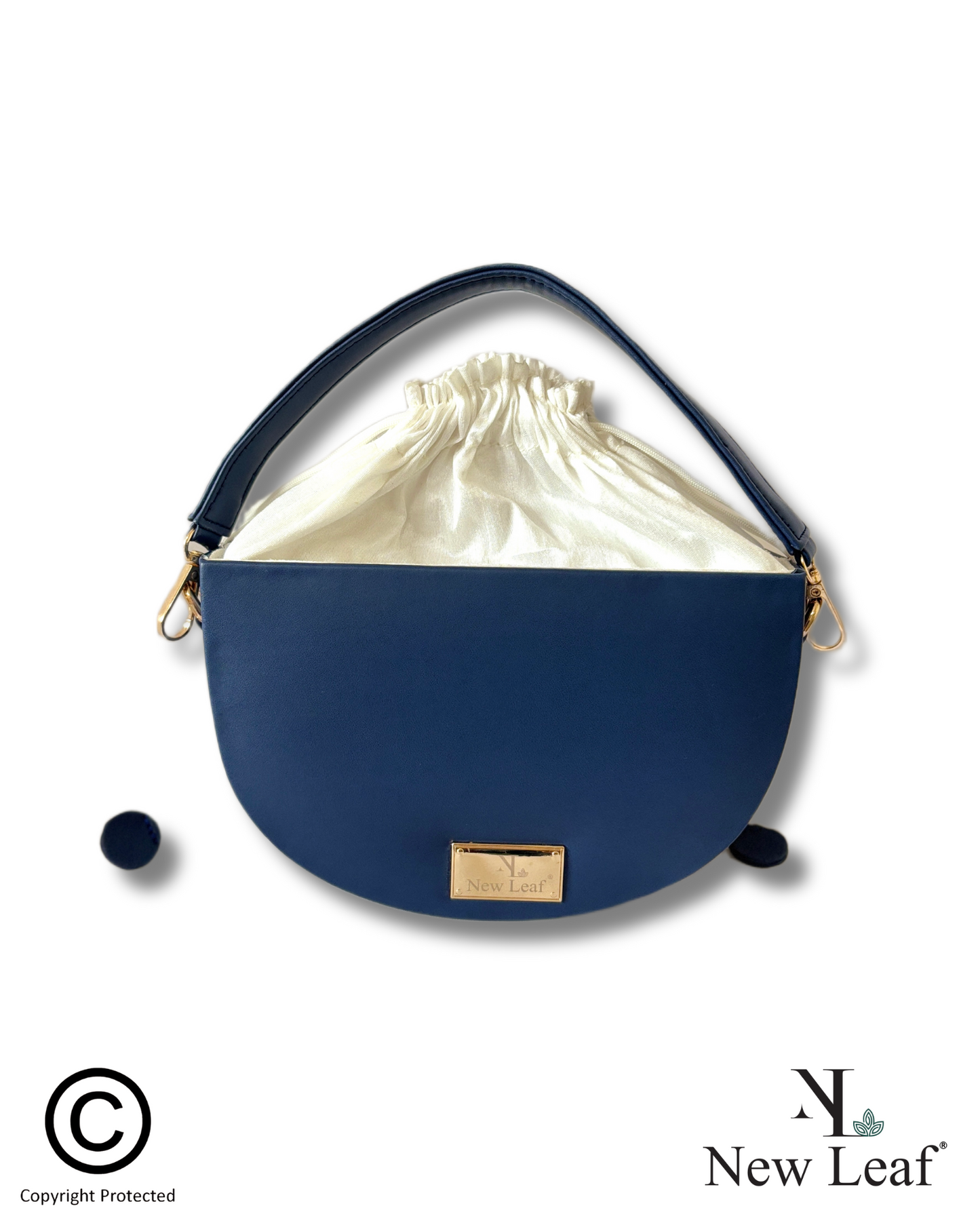 Blue Horizon Semi Circle Lippan Art Potli Sling