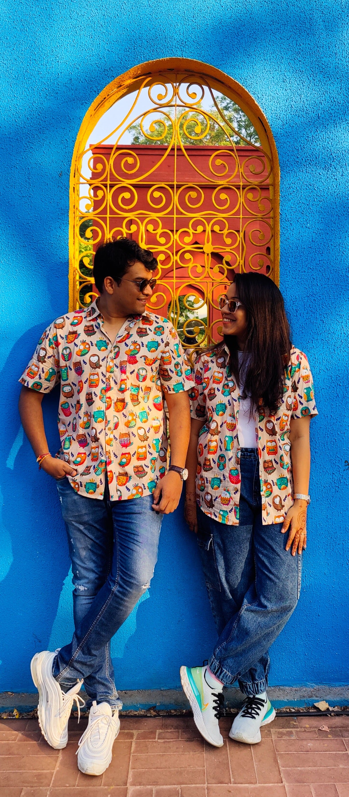 Colourful Owls Unisex Short Sleeves Shirt