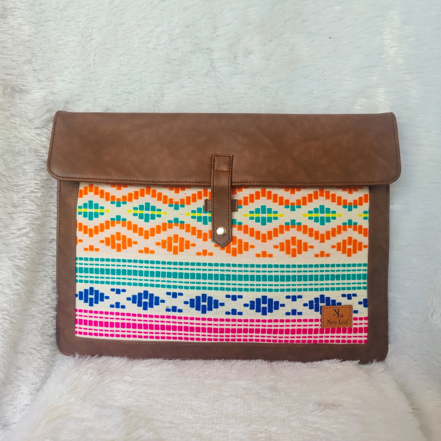 Quirky Handcrafted Laptop Bag with Belt