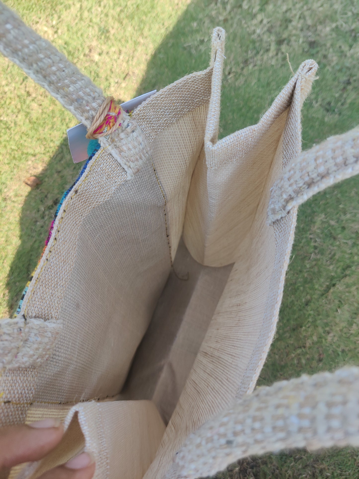 Sweet but Sour Colorful Jute Bag- Large