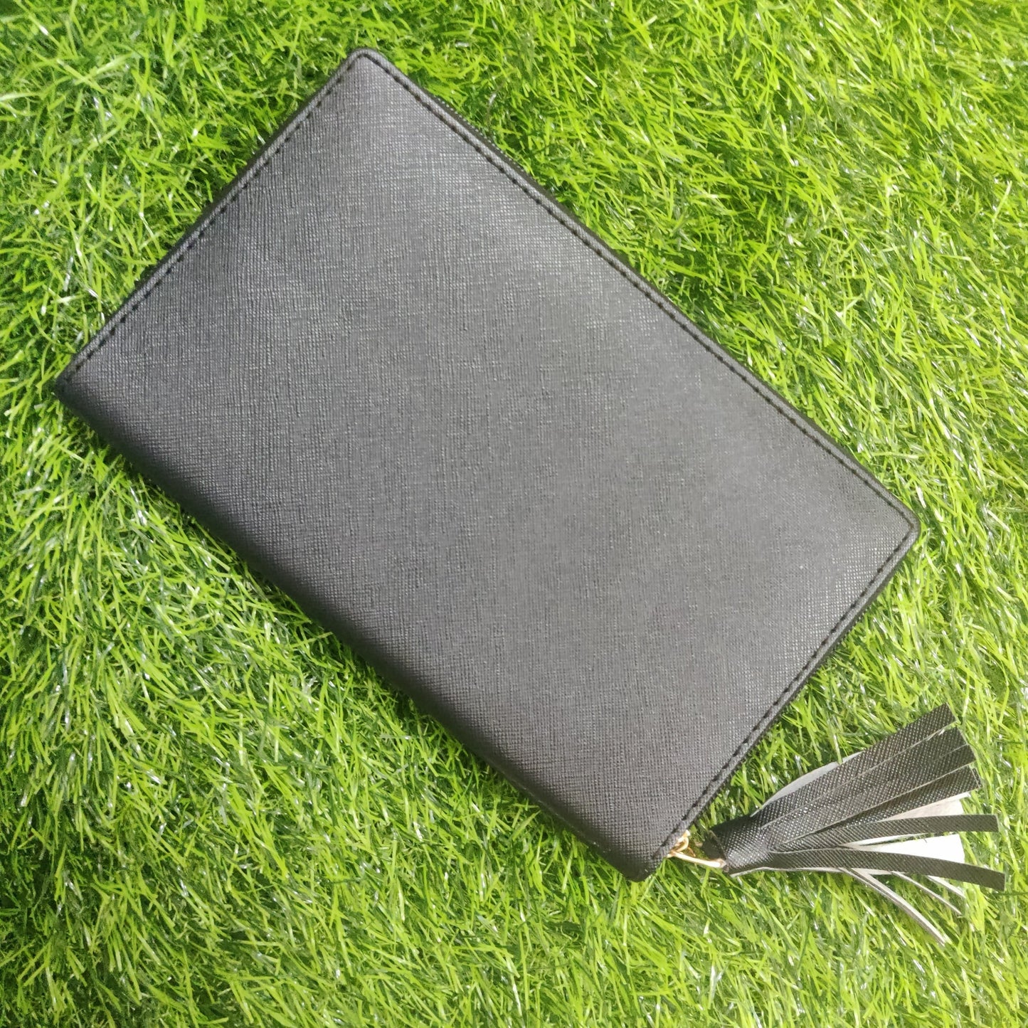 Kutchi Tassel Medium Wallet- Black