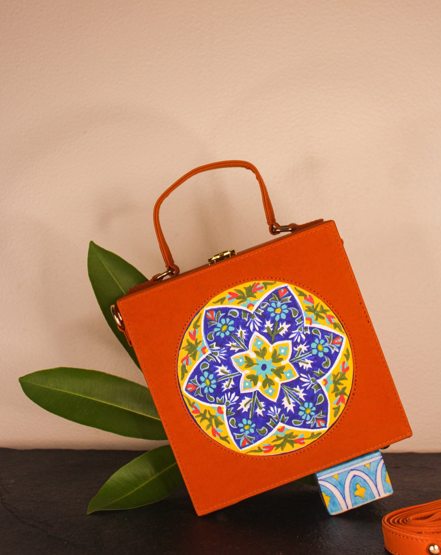 Kusum Hand-painted Box Bag / Sling