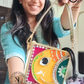 GanpatiJi Lippan Art Handcrafted Potli Square Bag