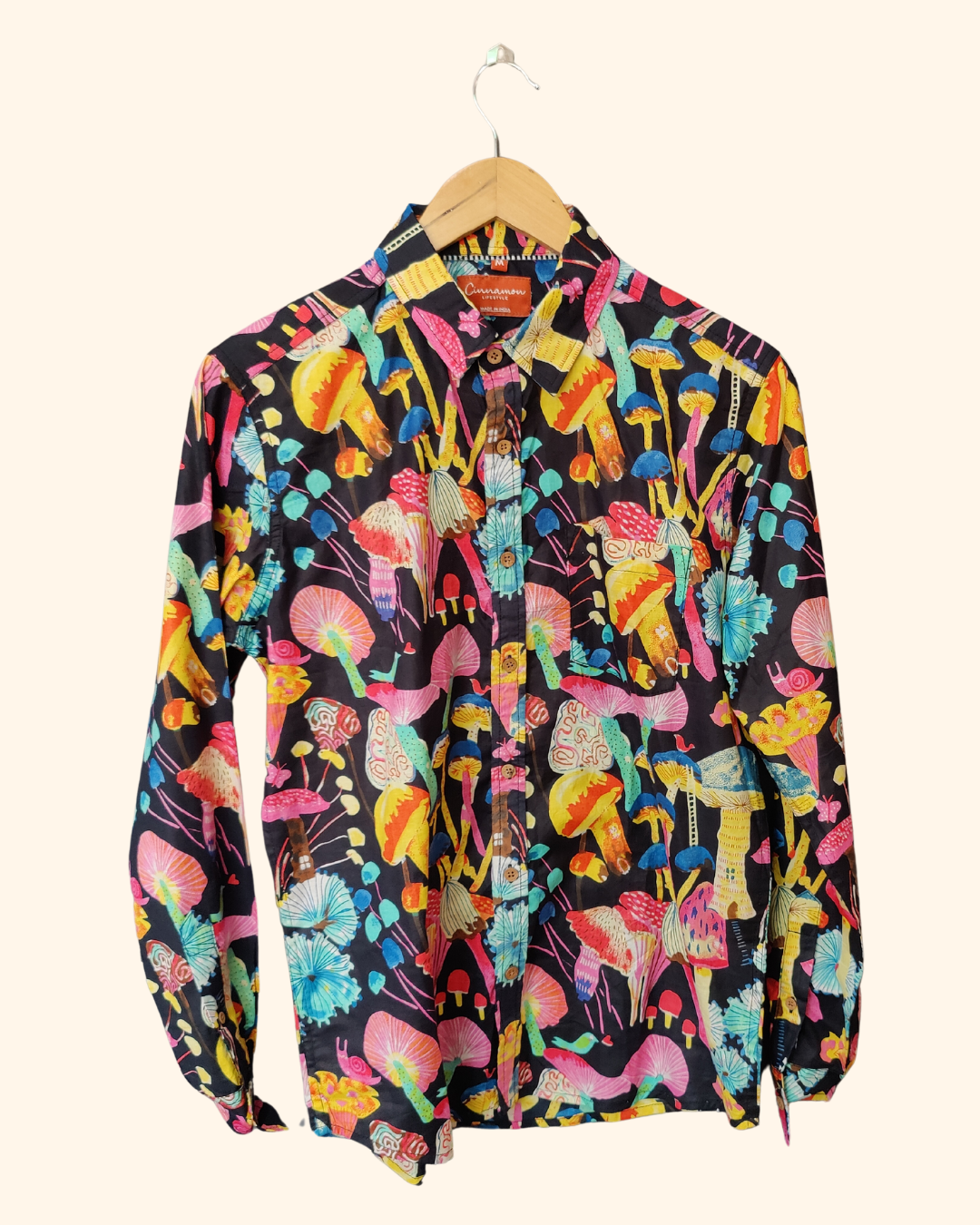 Black Mushroom  Full Sleeves Unisex Shirt