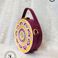 Mini Mandala Lippan Art Handcrafted Circle Box Bag