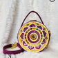 Mini Mandala Lippan Art Handcrafted Circle Box Bag