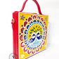 Peacock Square Lippan Art Handcrafted Box Bag