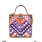 Royal Lavender Mini Lippan Art Box Bag