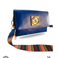 Azure Guardian Handcrafted Lippan Art Wallet Sling