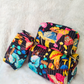 Black Mushroom Cotton Quilted Pouches - Set of 3