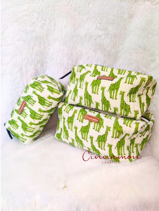 Griaffe Cotton Quilted Pouches - Set of 3