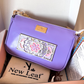 Lilac Mist Lippan Art Handcrafted Baguette Bag/Sling