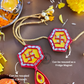 Satya Handmade Lippan Art Rakhi and Lumba Set