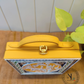 Floral Lippan Art Handcrafted Square Box Bag