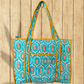 Indie Cotton Quilted Tote Bag with zipper