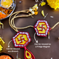 Satya Handmade Lippan Art Rakhi and Lumba Set