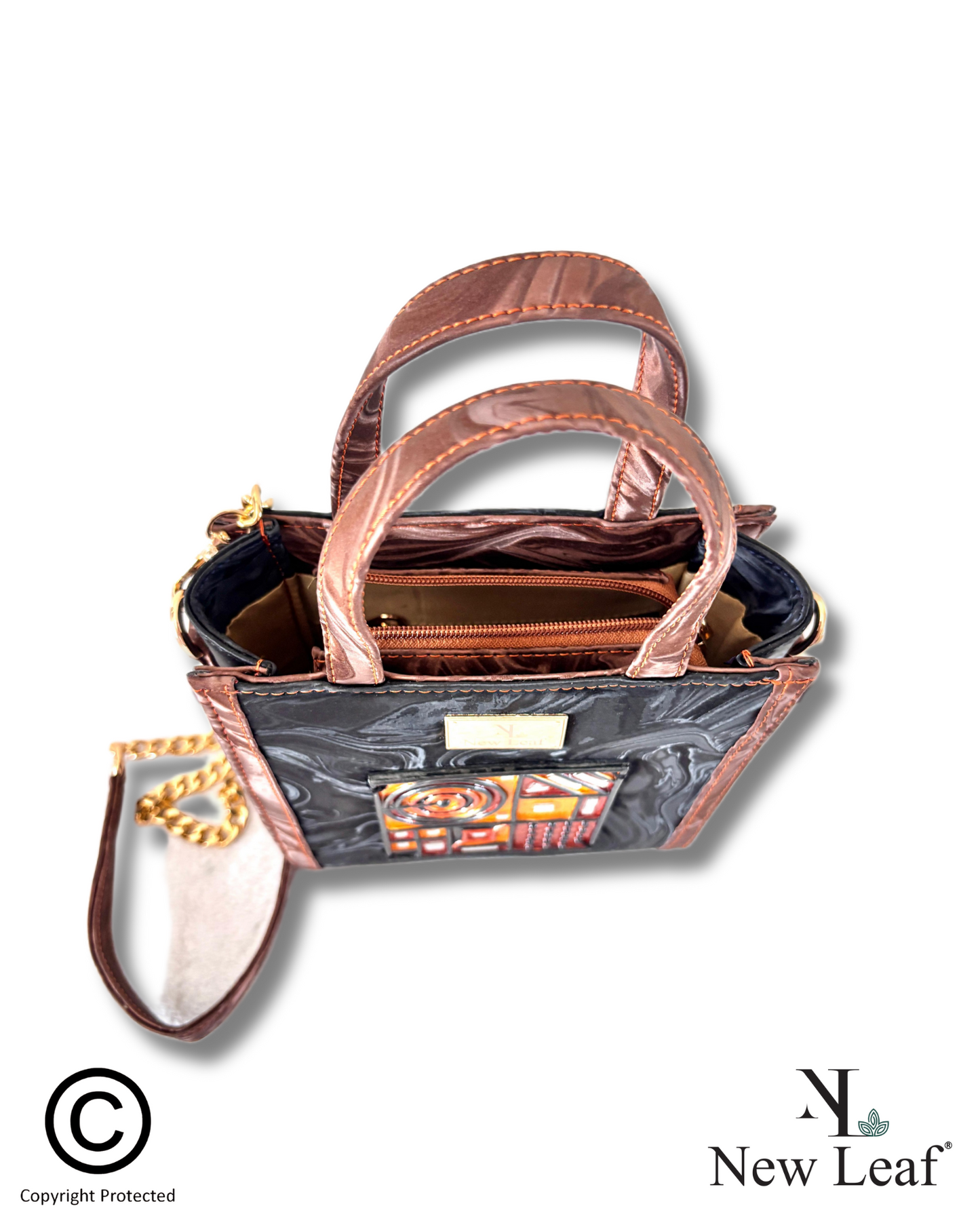 Black Charm Lippan Art  Mini Handbag/Sling
