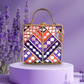 Royal Lavender Mini Lippan Art Box Bag