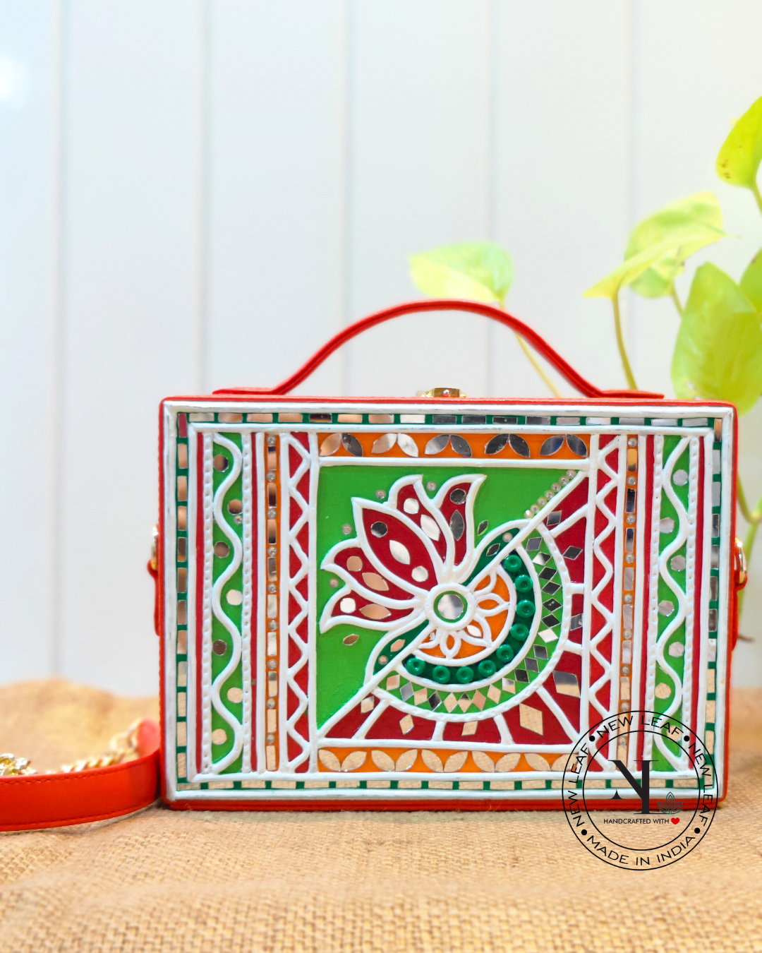 Lotus Lippan Art Handcrafted Box Bag