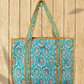 Indie Cotton Quilted Tote Bag with zipper