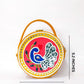 Mini Peacock Lippan Art Handcrafted Circle Box Bag