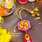 Satya Handmade Lippan Art Rakhi and Lumba Set