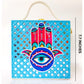 Hamsa Square Lippan Art Handcrafted Box Bag