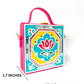 Mini Lotus Lippan Art Handcrafted Square Box Bag