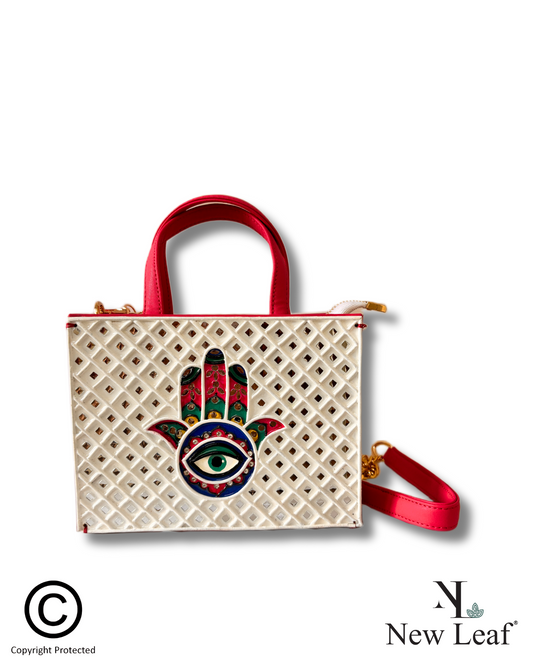Hamsa Lippan Art Handcrafted Zipper Sling
