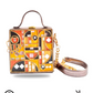 Golden Mosaic Charm Mini Lippan Art Bag