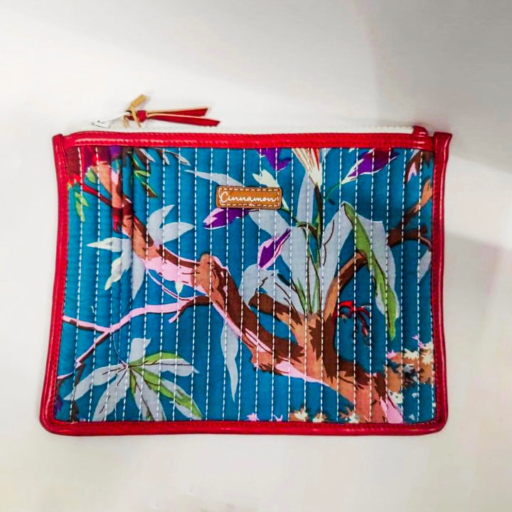 Floral Quirky Quilted Handcrafted Pouch