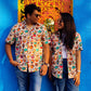 Colourful Owls Unisex Short Sleeves Shirt