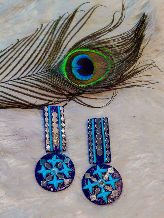 Jheel Handade Lippan Art Earrings