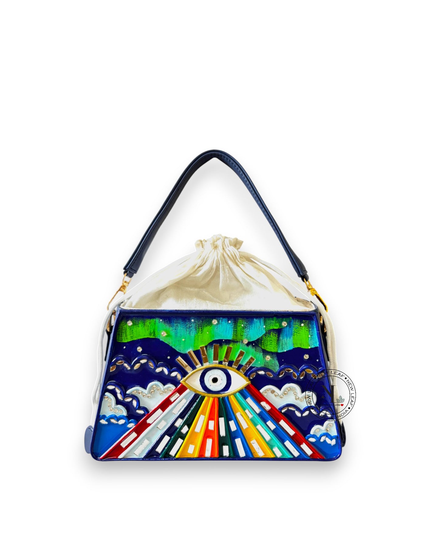 Northern Lights Trapezium Potli with Sling